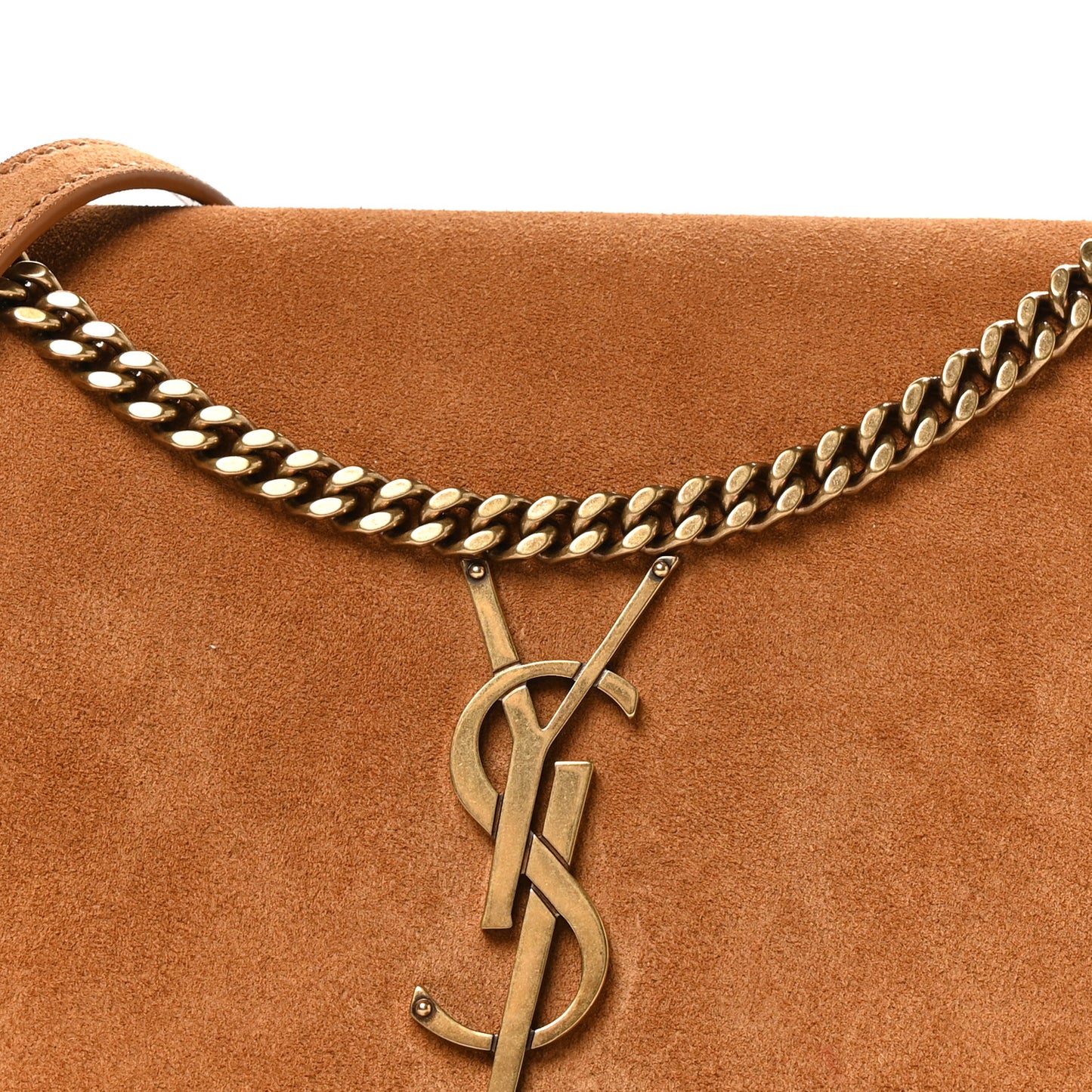 Suede Monogram Tassel Kate 99 Cinnamon