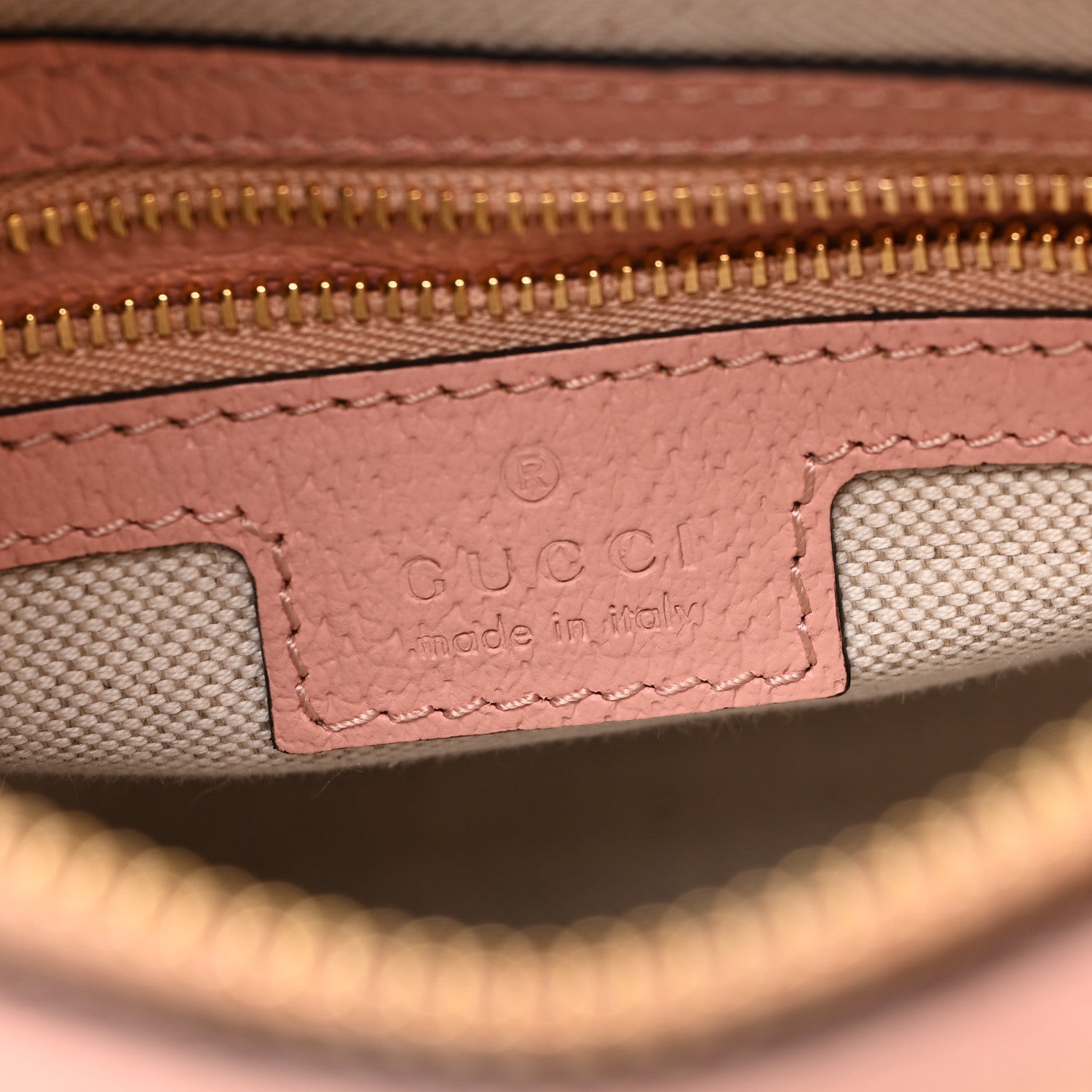 Gucci GG Supreme Monogram Textured Calfskin Web Super Mini Ophidia Shoulder Bag Pink 6 of 11