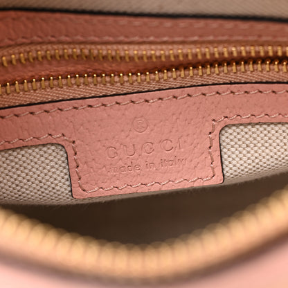 Gucci GG Supreme Monogram Textured Calfskin Web Super Mini Ophidia Shoulder Bag Pink 6 of 11