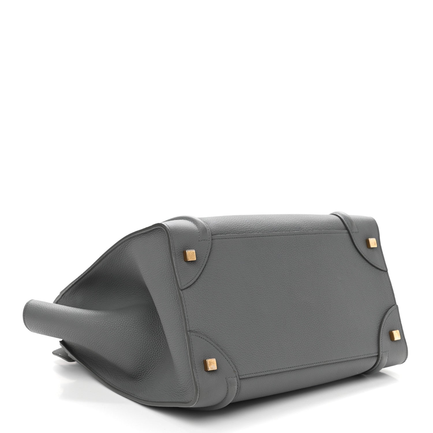 Celine Drummed Calfskin Mini Luggage Kohl 4 of 9