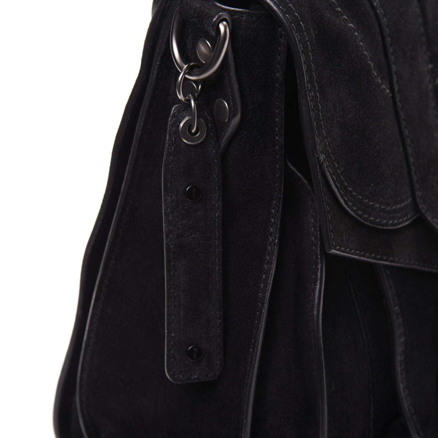 Suede Medium PS1 Satchel Black