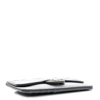 Chanel Caviar Quilted Flap Zip Card Holder Grey 4 of 7