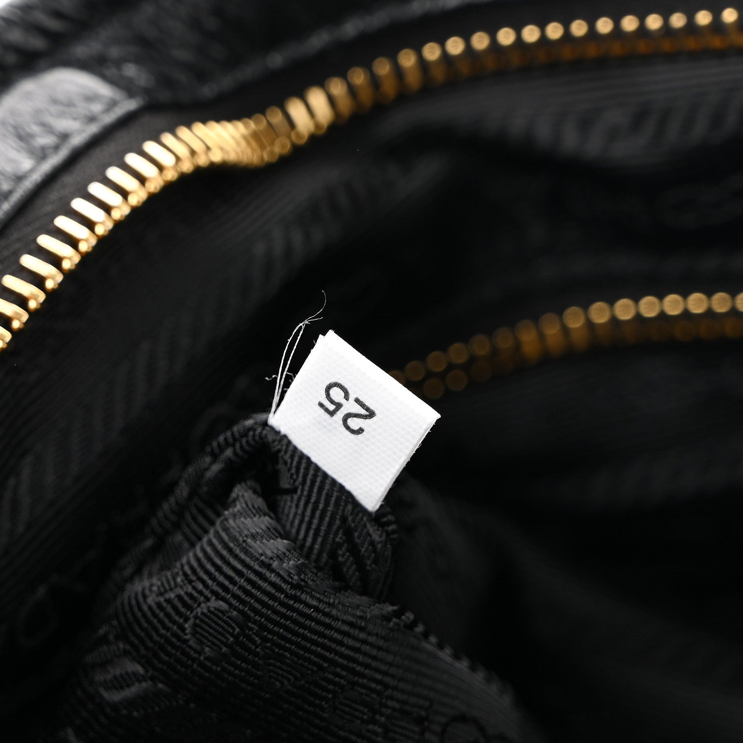 Prada Glossy Calfskin Triangle Medium Bonnie Shoulder Bag Black 7 of 11