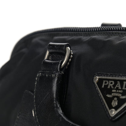 Prada Tessuto Nylon Saffiano Top Handle Bag Black 11 of 14