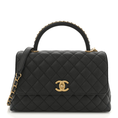 Chanel Caviar Quilted Small Coco Chain Handle Flap Black 1 of 11