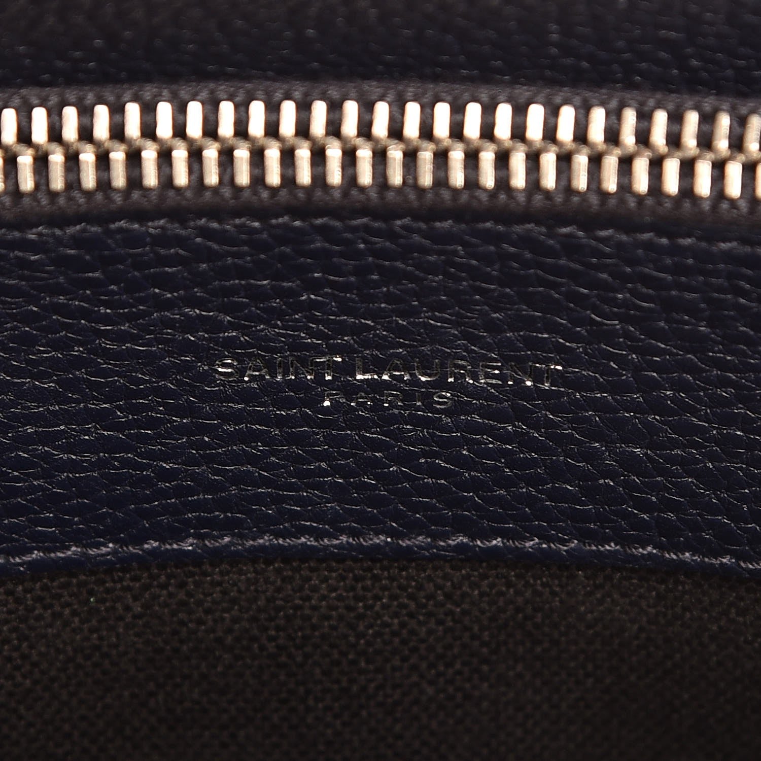 Saint Laurent Grained Calfskin Small Supple Sac De Jour Navy 7 of 12