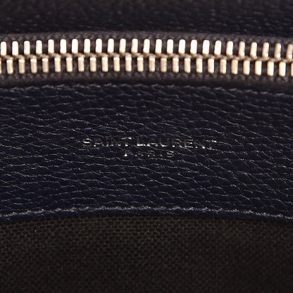 Saint Laurent Grained Calfskin Small Supple Sac De Jour Navy 7 of 12