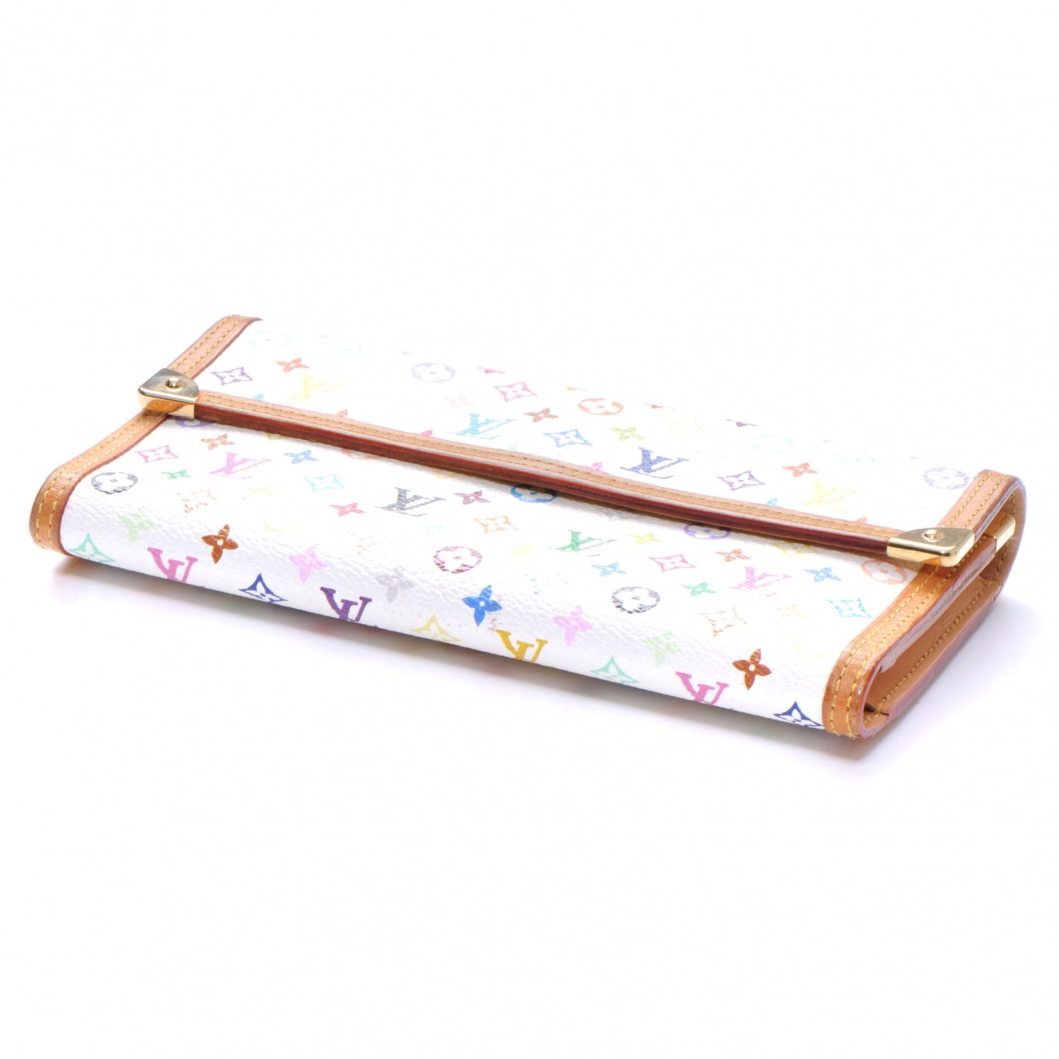 Louis Vuitton Monogram Multicolor Porte Tresor International Wallet White 4 of 8