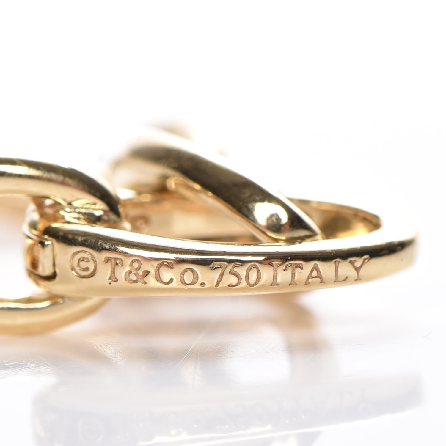Tiffany 18K Yellow Gold Clasping Oval Link Bracelet 4 of 4