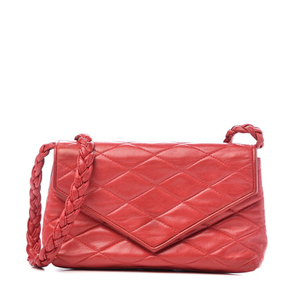 Chanel Lambskin Quilted Flap Shoulder Bag Red 1 of 14