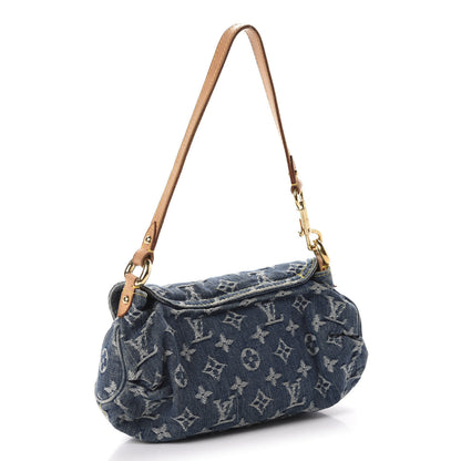 Louis Vuitton Monogram Denim Mini Pleaty Blue 3 of 12