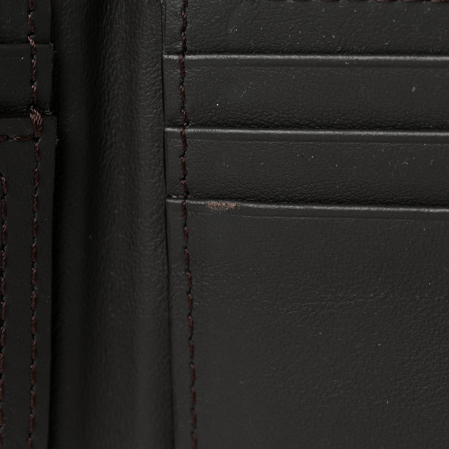 Fendi Vitello King Grace Light Logo Embossed Bifold Wallet Cuoio Ebano 8 of 9