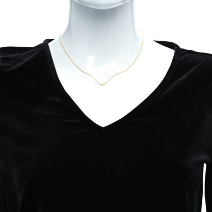 Tiffany 18K Yellow Gold Diamond .05ct Elsa Peretti Diamonds by the Yard Pendant Necklace 2 of 5