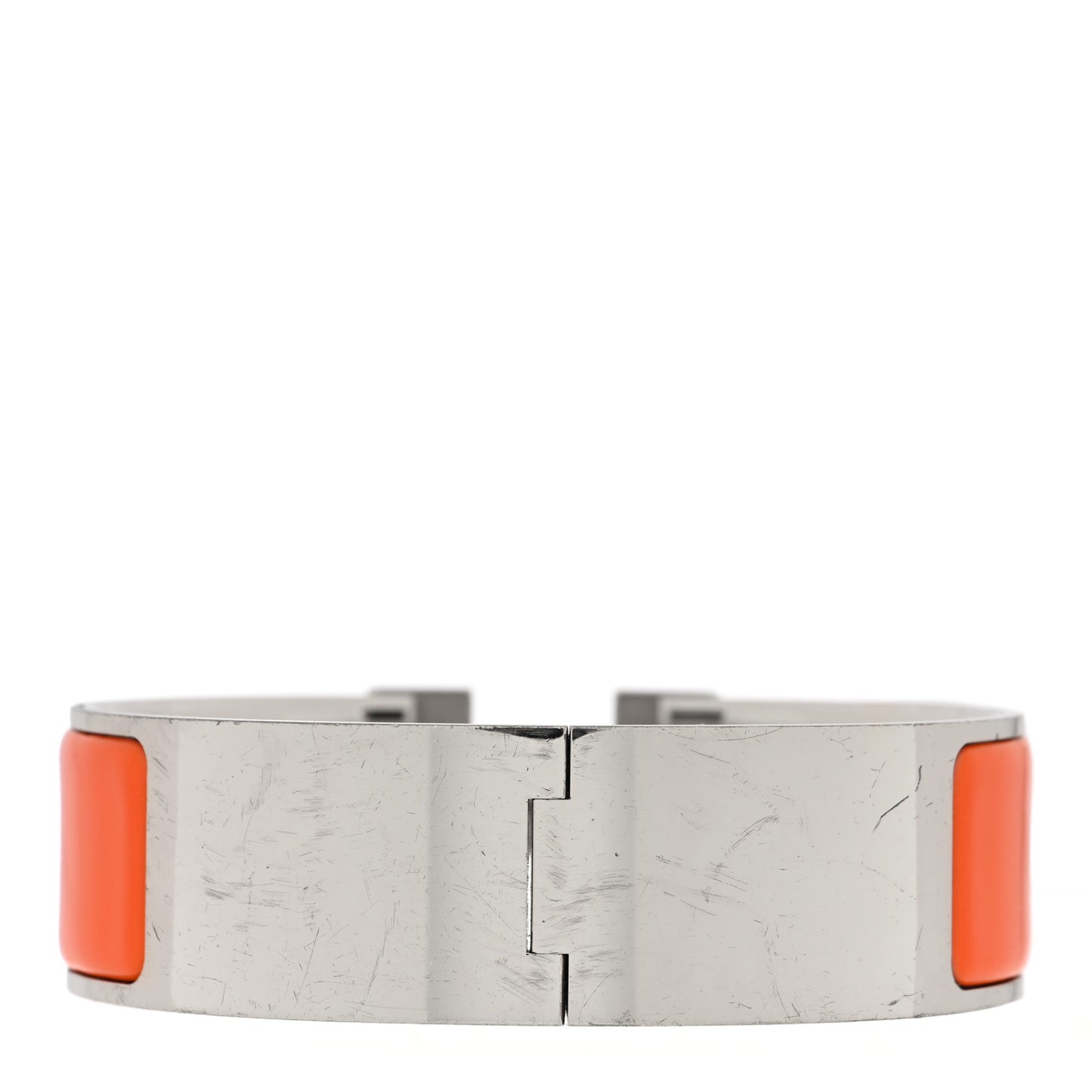 Enamel Wide Clic Clac H Bracelet GM Orange