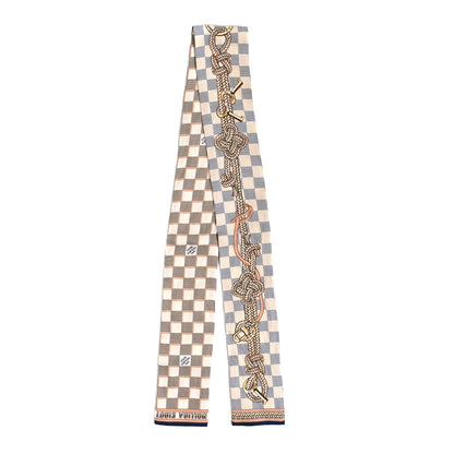 Louis Vuitton Silk Damier Azur Infinity Bandeau Azure Blue 5 of 5