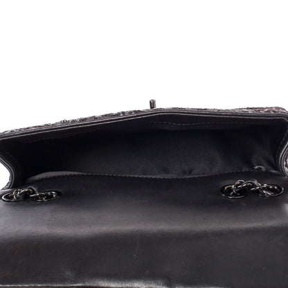 Chanel Sequin Lambskin Medium Moonlight on Water Flap Black 10 of 11