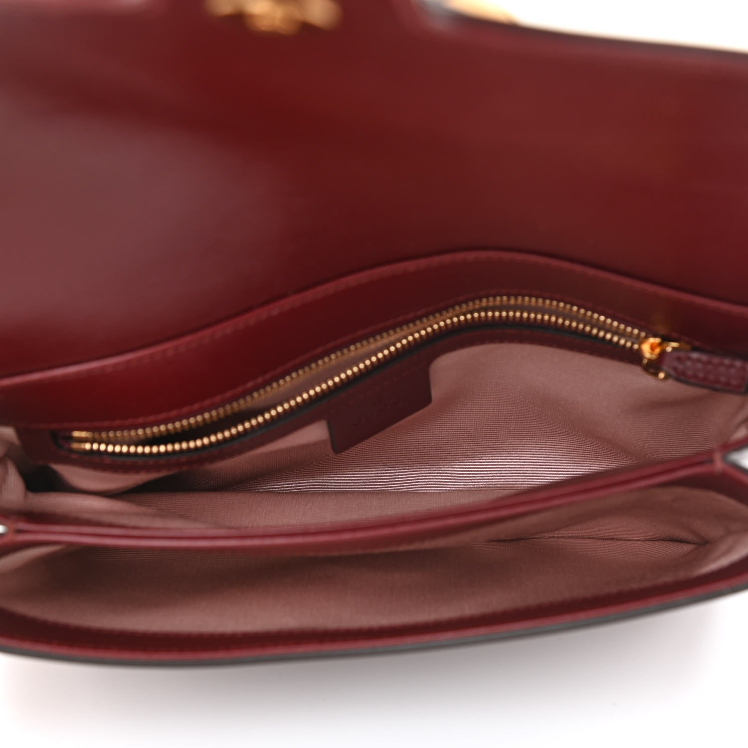 Gucci Vitello Palmellato Lux Small Arli Flap Shoulder Bag Vintage Bordeaux 5 of 8