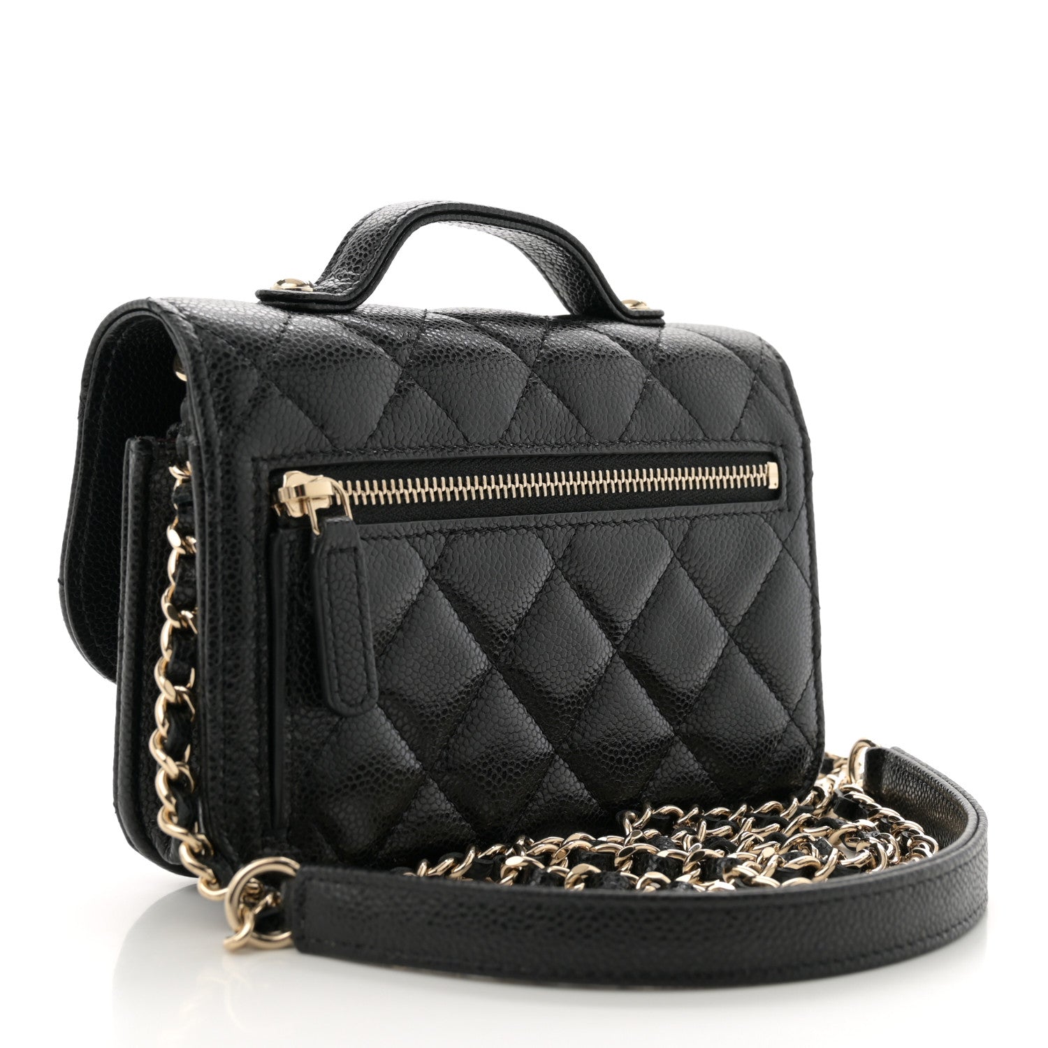 Chanel Caviar Quilted Business Affinity Clutch With Chain Black 3 of 11