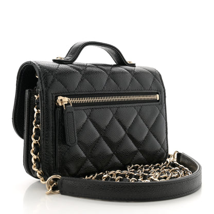 Chanel Caviar Quilted Business Affinity Clutch With Chain Black 3 of 11