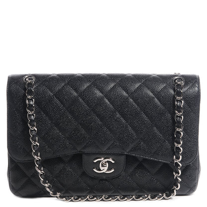 Chanel Caviar Quilted Jumbo Double Flap Black 1 of 9