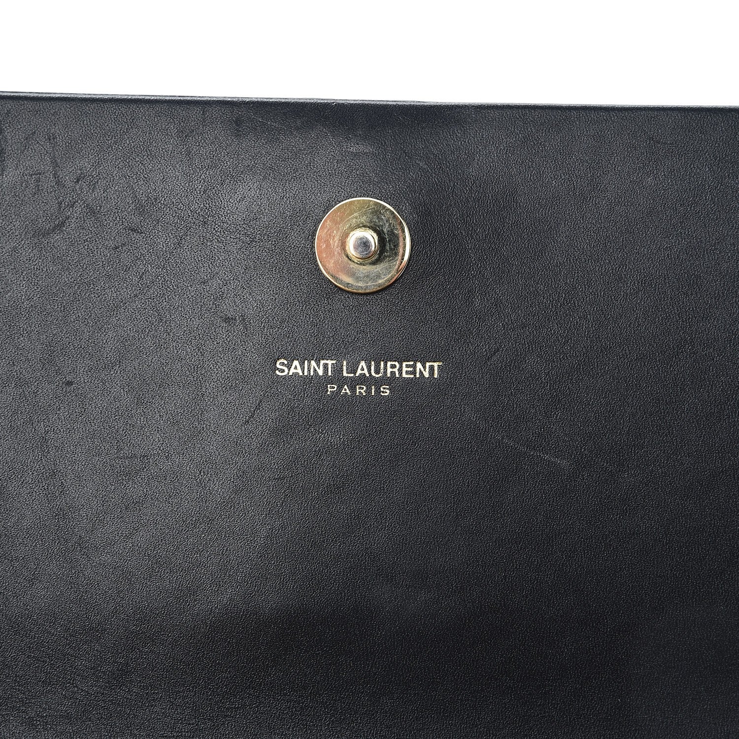 Saint Laurent Calfskin Classic Monogram Tassel Clutch Black 6 of 8