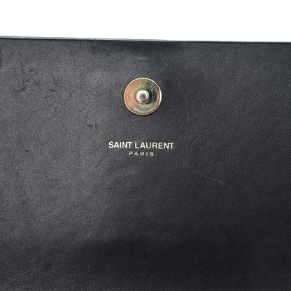 Saint Laurent Calfskin Classic Monogram Tassel Clutch Black 6 of 8