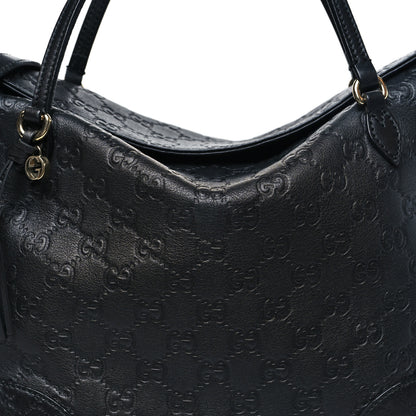 Gucci Guccissima Medium Bree Foldover Tote Black 8 of 13