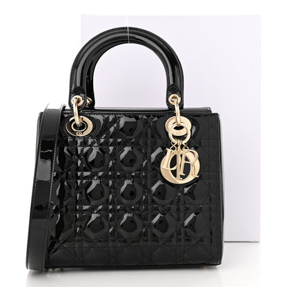 Christian Dior Patent Cannage Medium Lady Dior Black 12 of 12