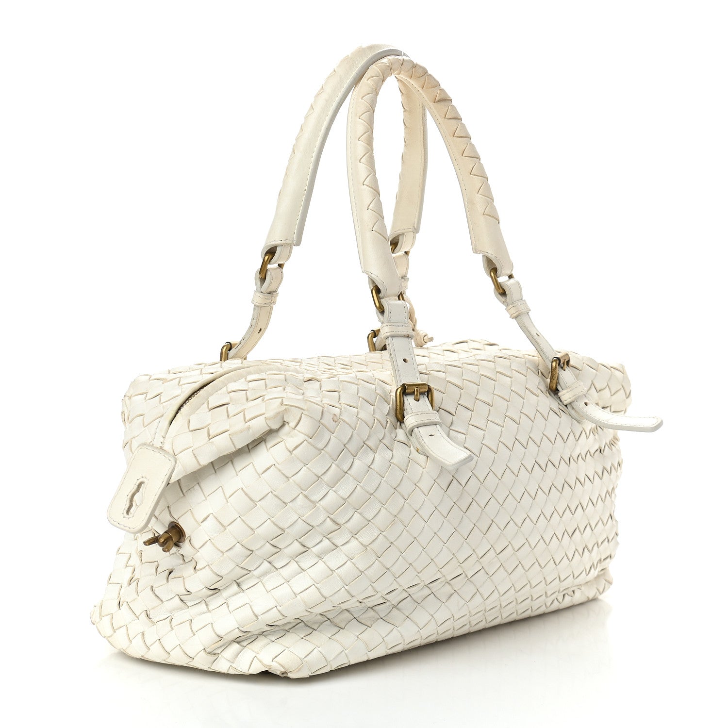 Bottega Veneta Nappa Intrecciato Montaigne Bag White 3 of 10