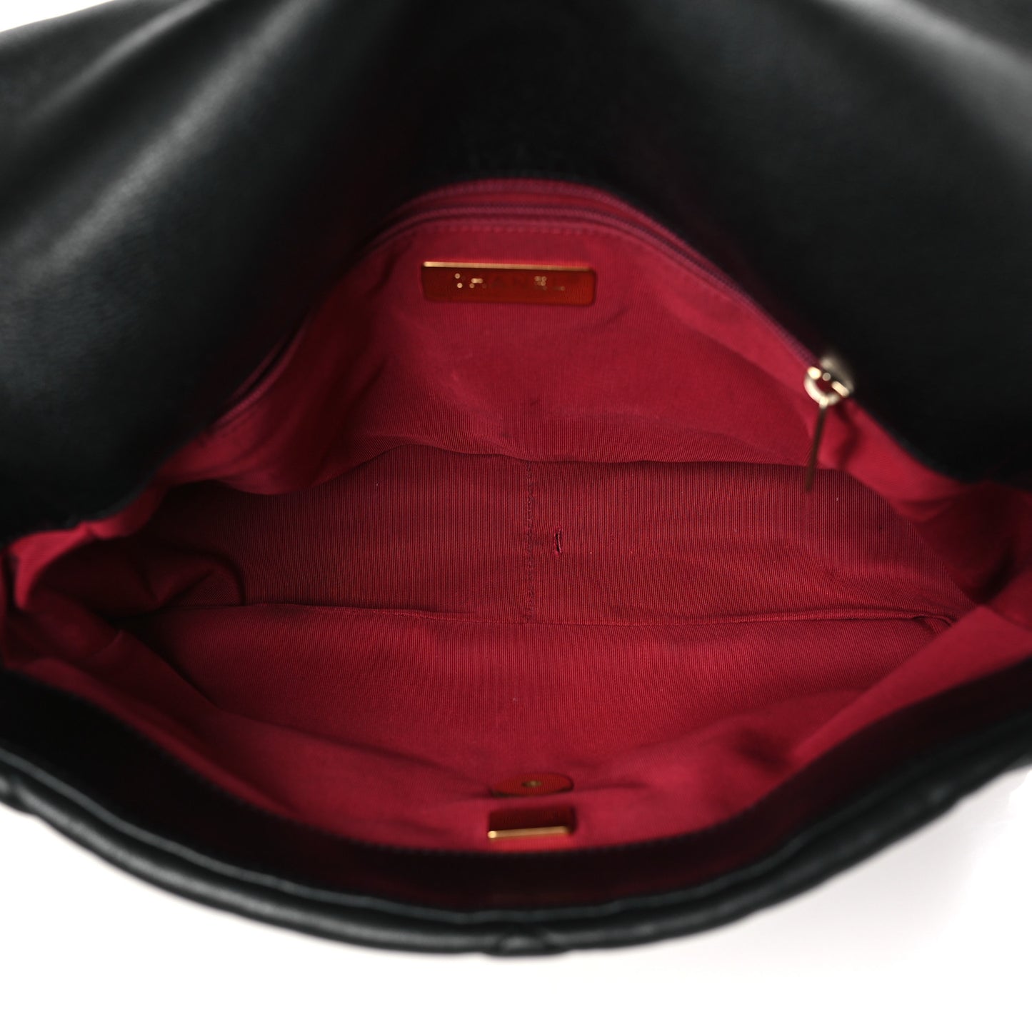 Lambskin Quilted Large Chanel 19 Flap Black
