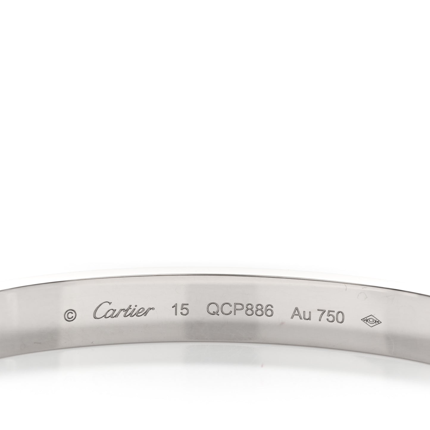 18K White Gold LOVE Bracelet 15