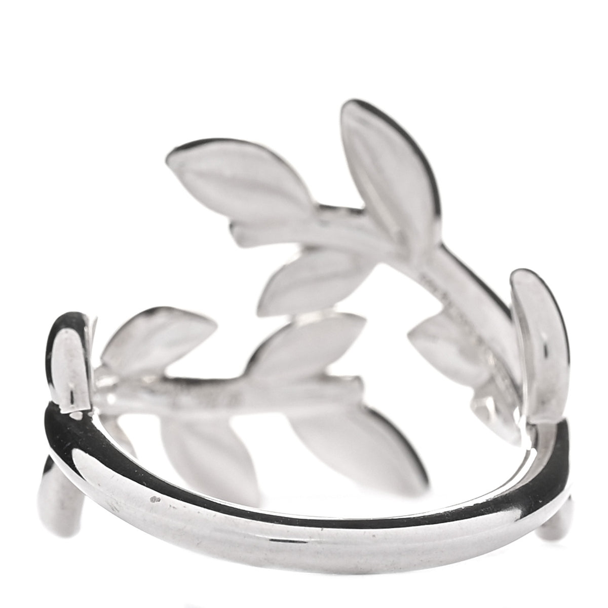 Tiffany Sterling Silver Paloma Picasso Olive Leaf Bypass Ring 46 3.75 3 of 5