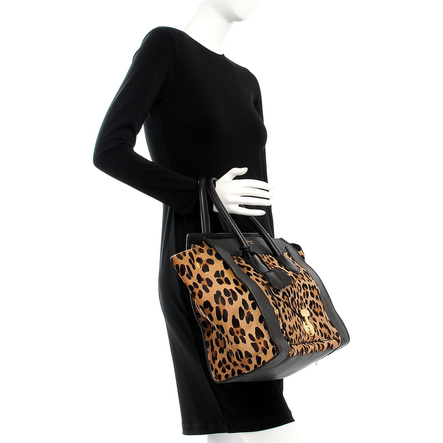 Celine Leopard Pony Hair Mini Envelope Luggage 2 of 7