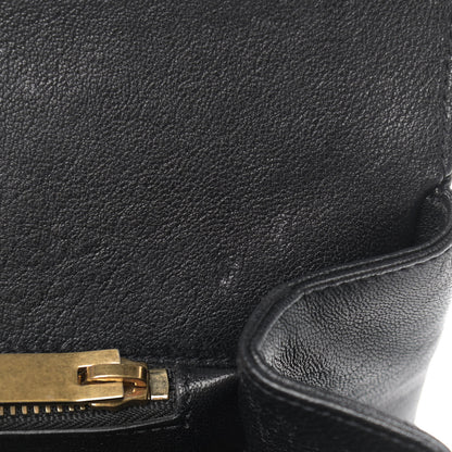 Saint Laurent Sheepskin Matelasse Chevron Monogram Large College Satchel Black 10 of 14
