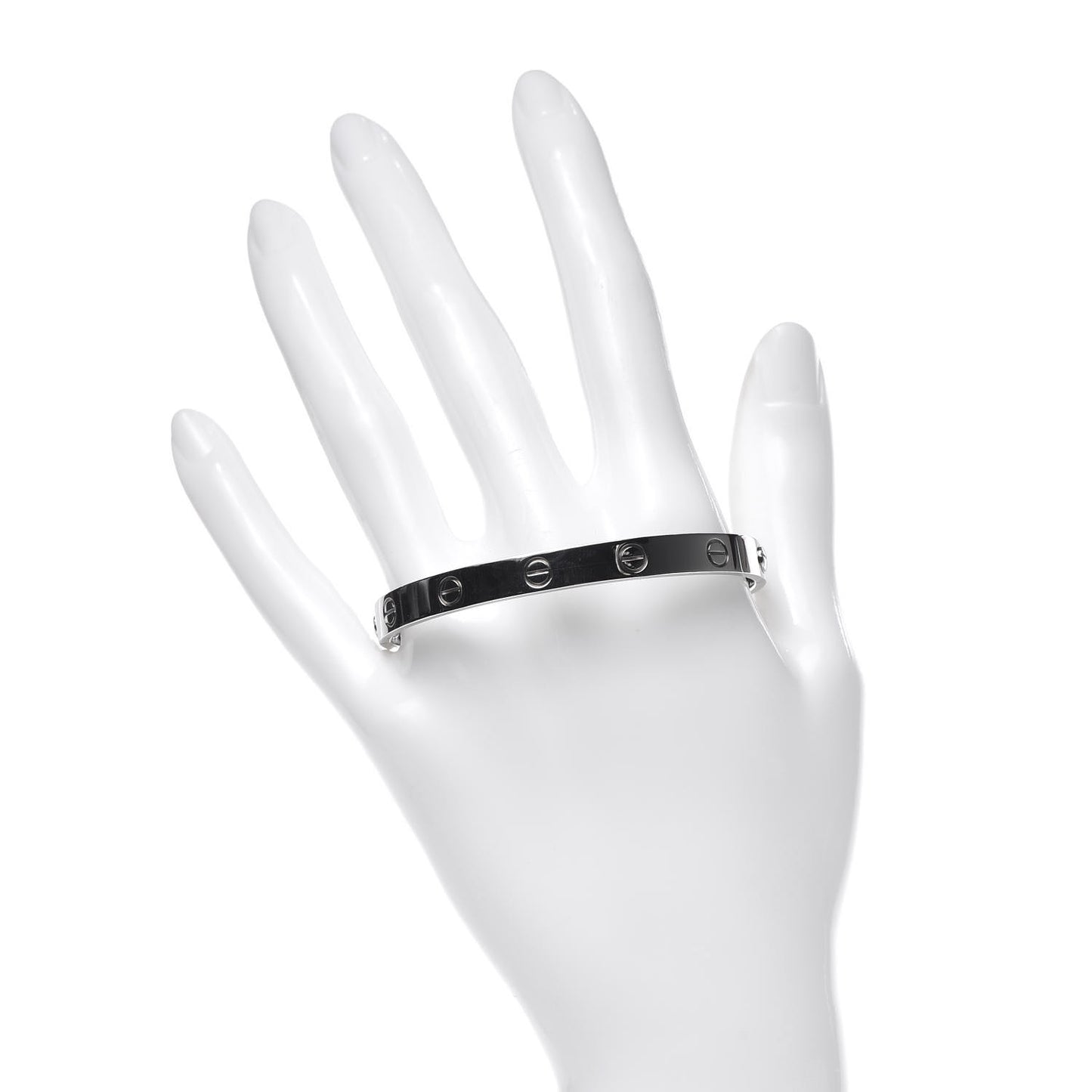 18K White Gold LOVE Bracelet 17