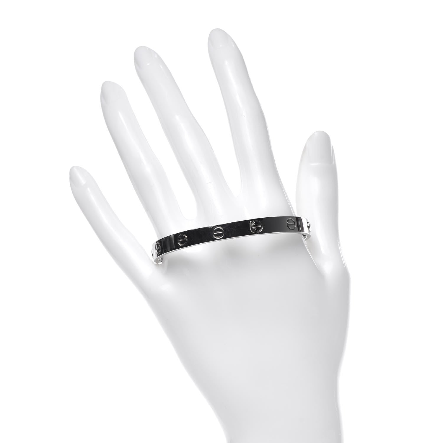 Cartier 18K White Gold LOVE Bracelet 17 2 of 6