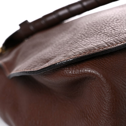 Chloe Calfskin Large Marcie Satchel Brown Seed 9 of 22