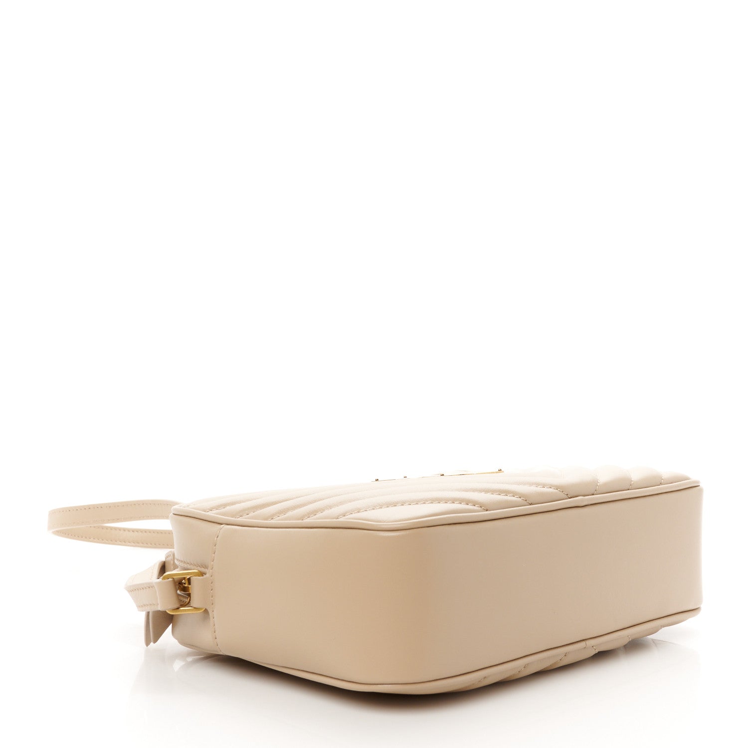 Saint Laurent Calfskin Matelasse Monogram Lou Camera Bag Dark Beige 4 of 10