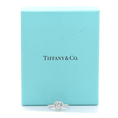 Tiffany Platinum Diamond Enchant Heart Ring 54 7 6 of 6