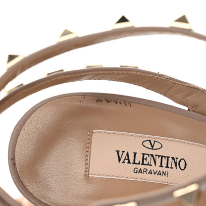 Valentino Garavani Patent Nappa Rockstud Ankle Strap 100mm Pumps 38 Black Poudre 12 of 17