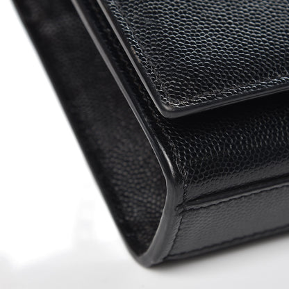 Saint Laurent Grain De Poudre Small Monogram Kate Satchel Black 11 of 12