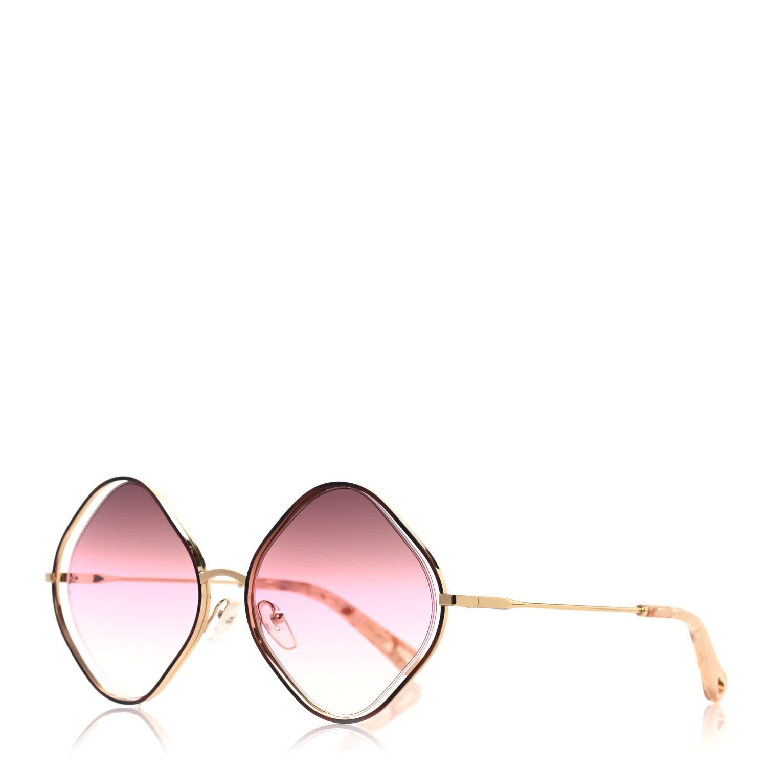 Chloe Metal Oversized Sunglasses CE159S Gold 1 of 7