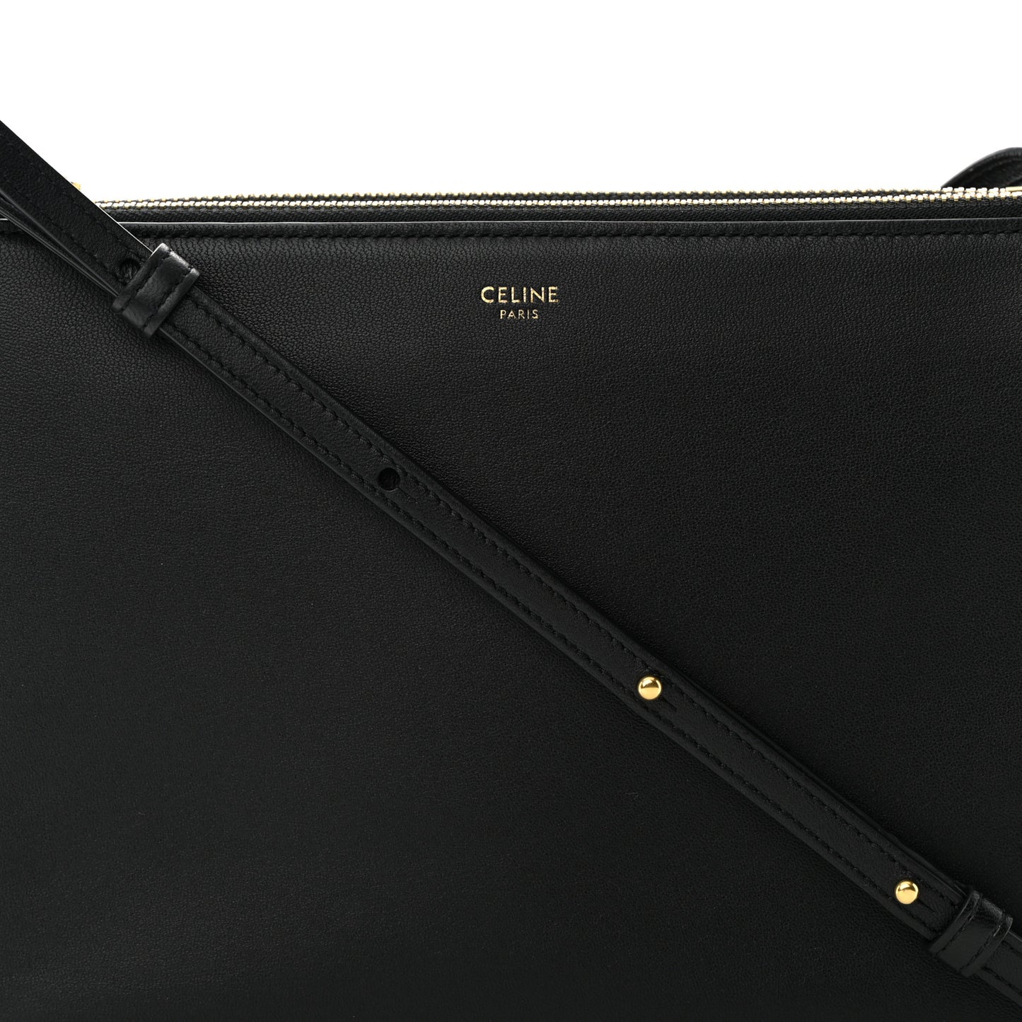 Lambskin Large Trio Crossbody Bag Black