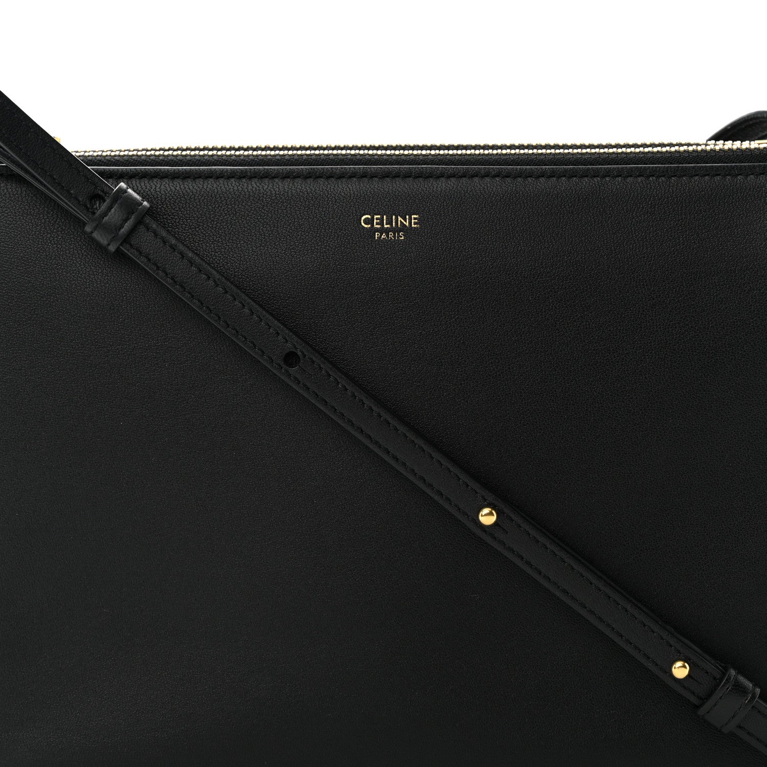 Celine Lambskin Large Trio Crossbody Bag Black 11 of 15