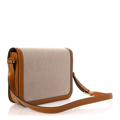 Valentino Garavani Smooth Calfskin Canvas 9to5 Shoulder Bag Natural Golden 3 of 14