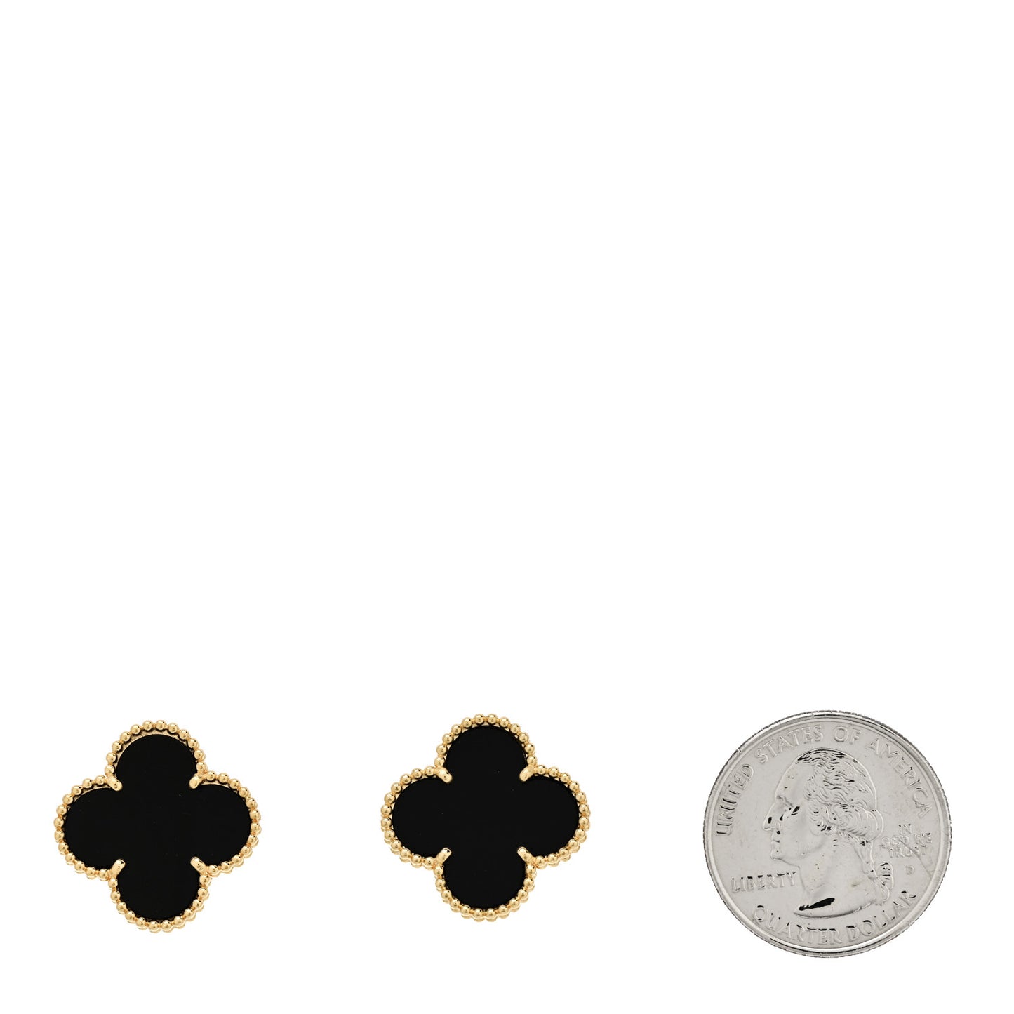 18K Yellow Gold Black Onyx Magic Alhambra Earrings