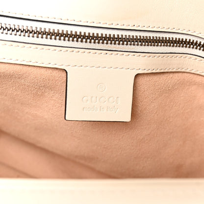 Gucci Calfskin Matelasse Small GG Marmont Shoulder Bag White 6 of 10