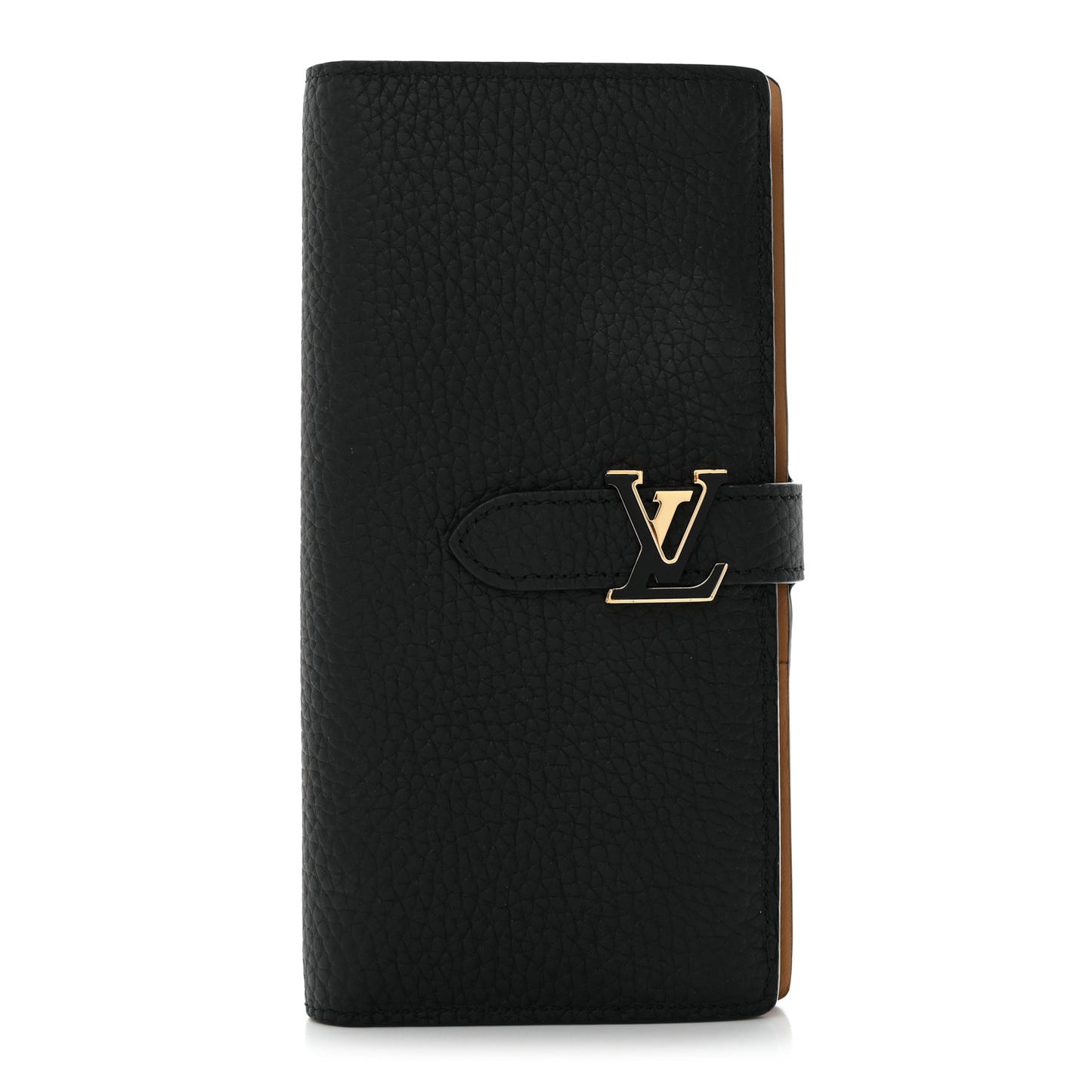 Taurillon LV Vertical Capucines Wallet Black Arizona