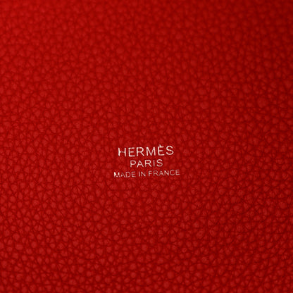Hermes Taurillon Maurice Picotin Lock 18 PM Rouge Piment 6 of 12