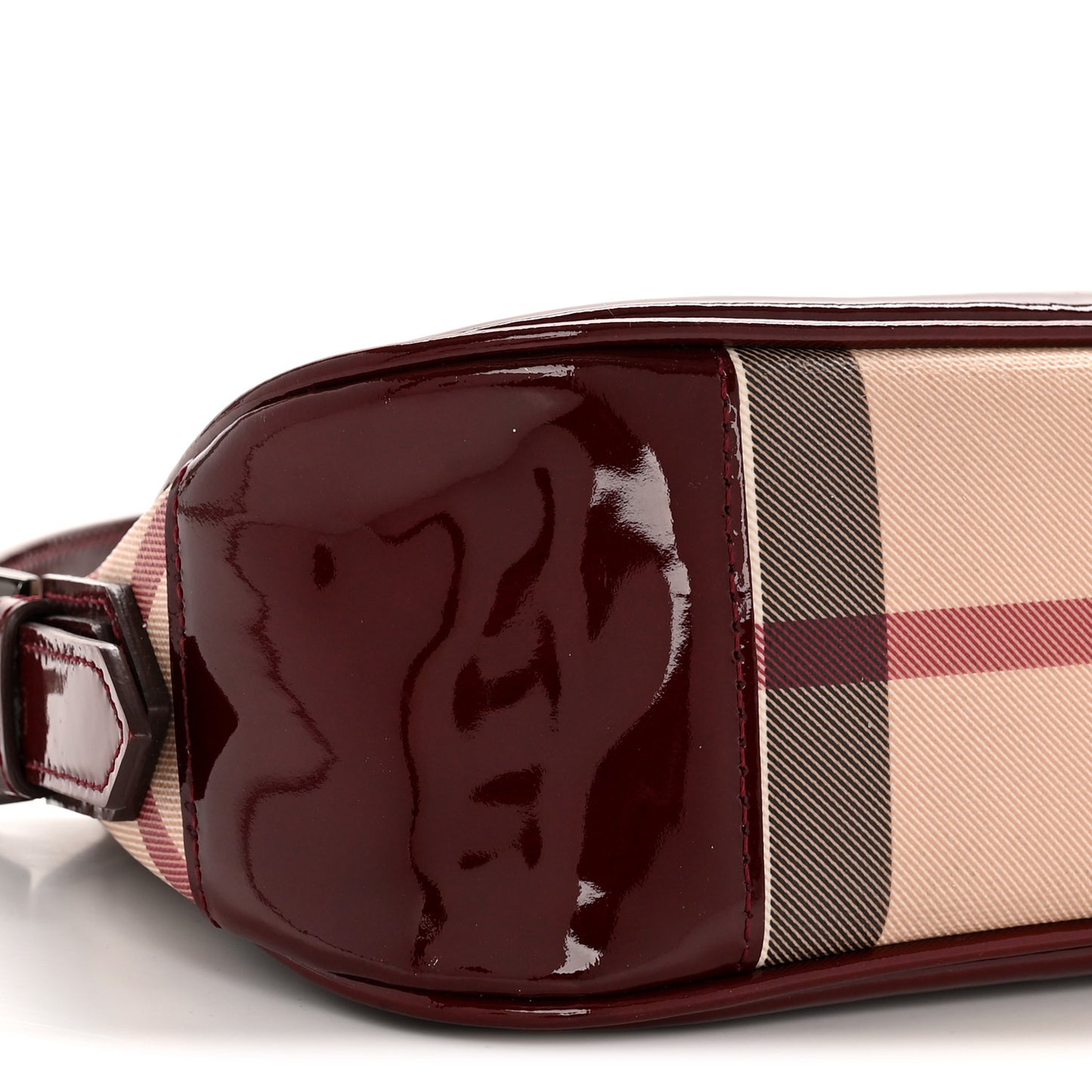 Patent Nova Check Newbury  Dark Red